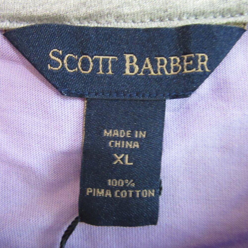 SCOTT BARBER Purple XL Pima Cotton Short Sleeve T-Shirt NWT - Picture 2 of 4